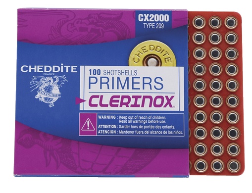 Amorce cal 12 Cheddite primers boite de 100 pcs