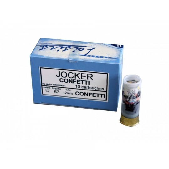 Boite de 10 cart jocker 12/67 cotillons