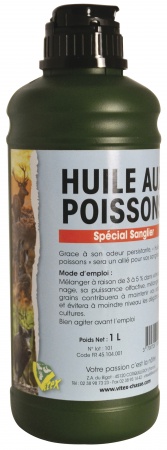 Bouteille d\'atractif Vitex huile aux poissons 1L
