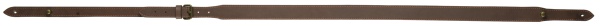 Bretelle en cuir plate marron a boutons