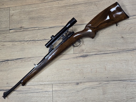Carabine Mauser 98 de recherche ou battue calibre 9,3x62 avec lunette 1.25x15 Shmidt & bender