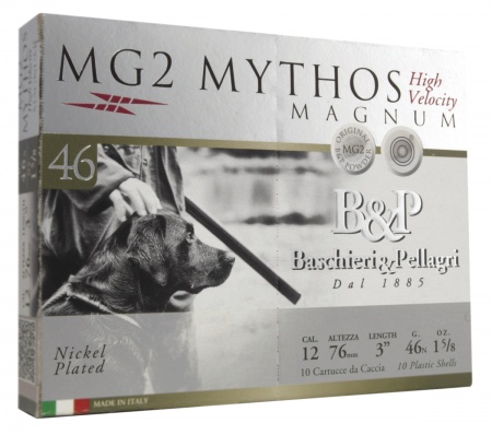 CART. B&P MG2 MYTHOS 46 HV CAL. 12 / 76 MM N&deg; 2 46 G BOURRE &Agrave; JUPE BTE 10