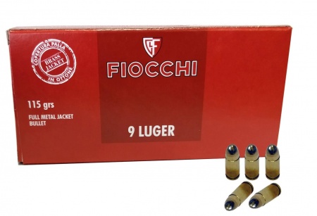 Cartouche Fiocchi calibre 9x19 115grs