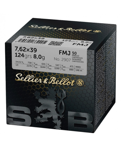 Cartouche Sellier bellot 7.62X39 FMJ 124 GRS X50