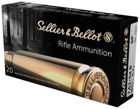 Cartouche Sellier Bellot 7.62x54r SP 180 Grs 