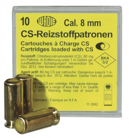 Cartouches a blanc Wadie 9mm au gas CS