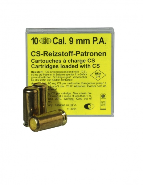 Cartouches a blanc Wadie 9mm au gas CS