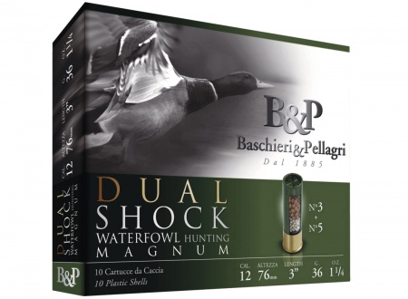 Cartouches B&P dual shock magnum 36 plomb 5+3 boite de 10
