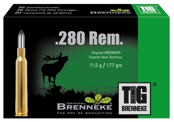 Cartouches Brenneke tig 280 rem 177 grs 11.5g