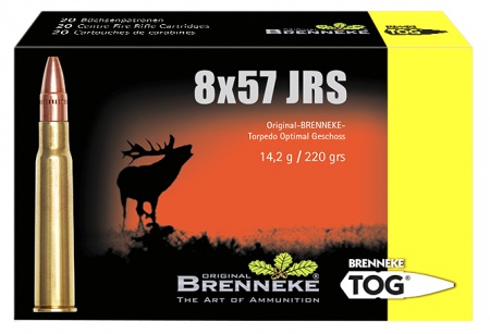Cartouches Brenneke TOG calibre 8X57jrs 220grs 14,2g 