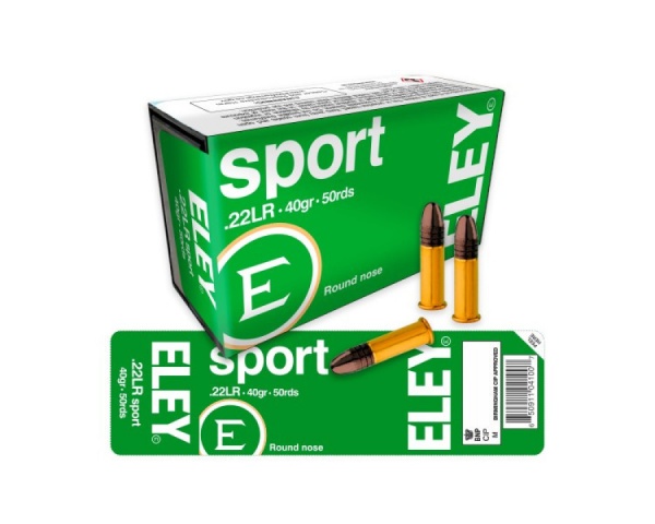 Cartouches Eley calibre 22lr 40grs 2,6g 