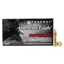 Cartouches FEDERAL american eagle subsonic cal 22 lr 45 grs