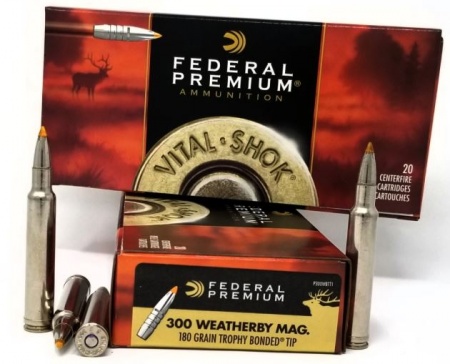 Cartouches FEDERAL cal 300 weatherby 180gr 11.66g