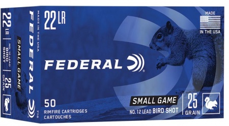 Cartouches Federazl calibre 22lr bird shot