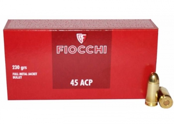 Cartouches Fiocchi cal 45 auto FMJ 230 gr