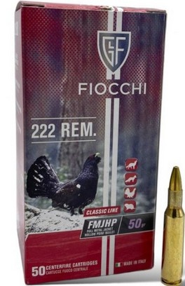 Cartouches Fiocchi fmjhp50 cal 222 rem 50gr 3.2g