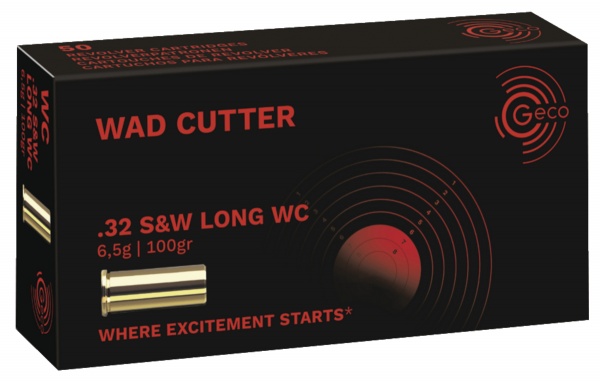 Cartouches Geco 32 S&W long WC 100grs 8.5g