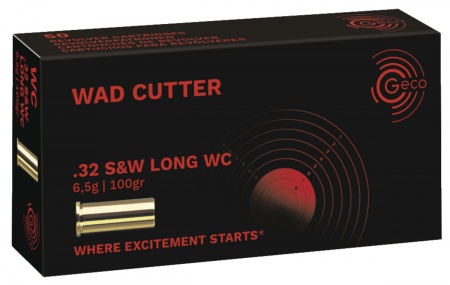 Cartouches Geco 32 S&W long WC 100grs 8.5g