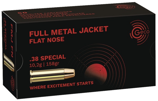 Cartouches Geco 38 special FMJ 158grs 10.2g