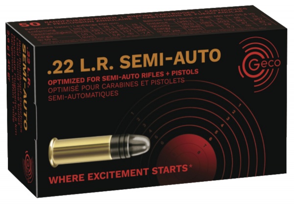 Cartouches Geco semi auto calibre 22lr 