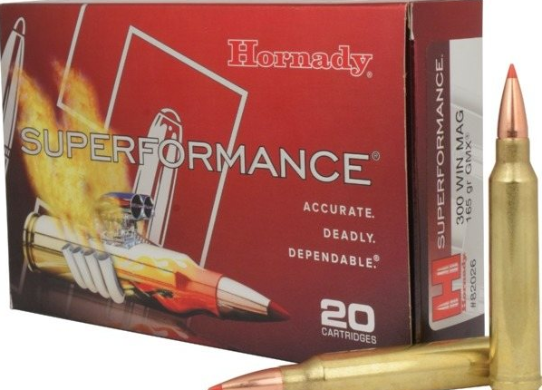 Cartouches Hornady GMX cal 300 win mag 165grs 10,7g 