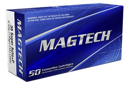 Cartouches Magtech calibre 38 super auto+ 130grs 8,2g