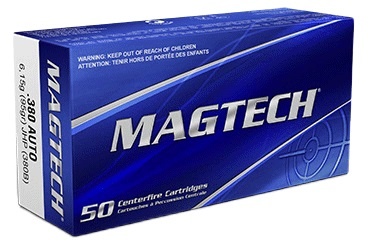 Cartouches Magtech JHP cal 380 auto 6.15 g 95gr