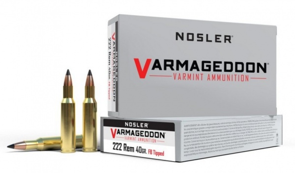 Cartouches NOSLER ARMAGEDDON cal 222 rem 40 gr