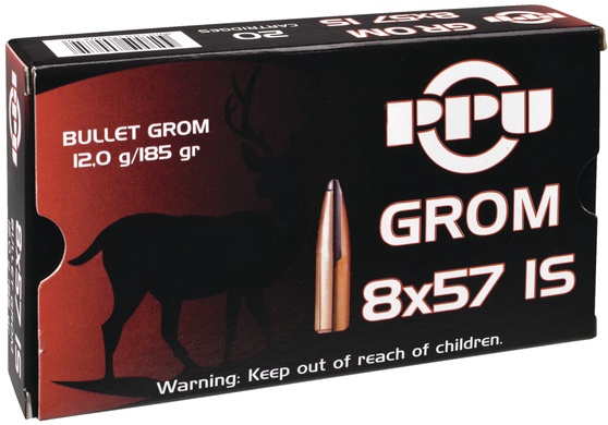 Cartouches Partizan ppu grom cal 8X57IS 185 gr 12 g