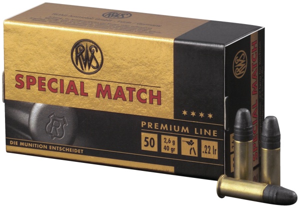 Cartouches Rws special match calibre 22lr 40grs 2,59g