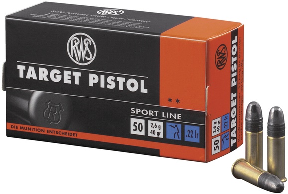 Cartouches RWS Sport line target pistol cal 22lr 40gr 2.59g