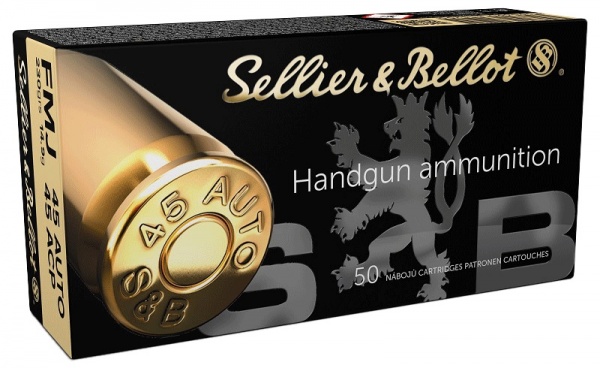 Cartouches Sellier Bellot 45acp FMJ 14,9g 230grs