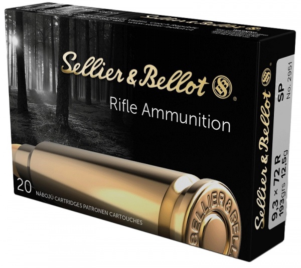 Cartouches Sellier Bellot 9,3x72R 196grs 12.5g