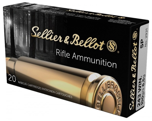Cartouches Sellier bellot cal  243 win 100gr 6.5g SP