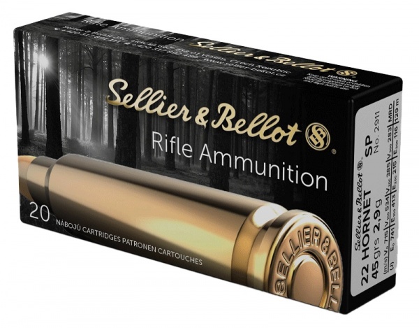 Cartouches Sellier bellot cal 22 hornet 2.9G SP+