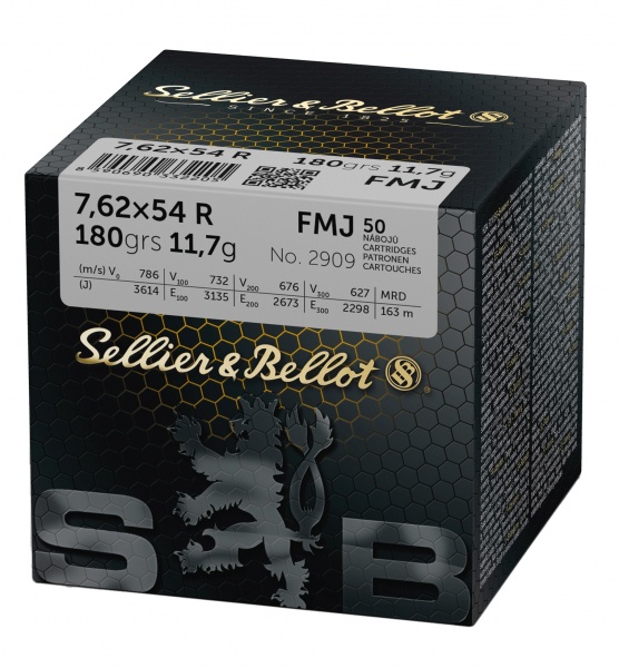 Cartouches Sellier bellot cal 7.62X54R FMJ 11.7G