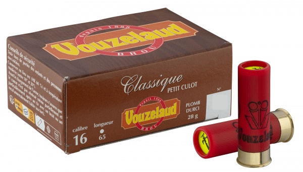 Cartouches Vouzelaud classique calibre 16/65 28g plomb n�7