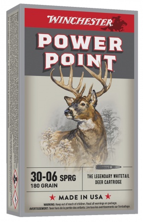 Cartouches Winchester power point calibre 30-06 180grs 11,66g