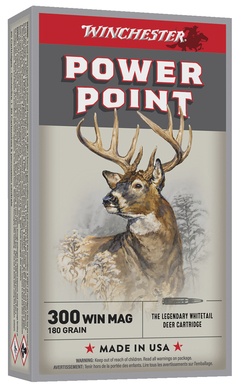 Cartouches Winchester power point Calibre 300 win mag 180grs 11.66g