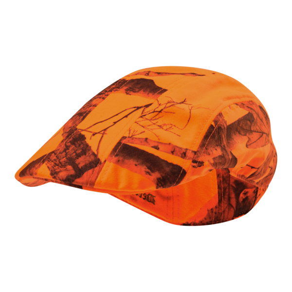 Casquette plate orange de chasse