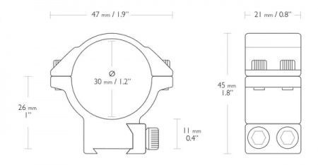 Collier Hawke match diam&egrave;tre 30MM-9/11MM