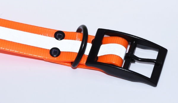  Collier pour chien en polyur�thane orange r�fl�chissant 65cm X 25mm