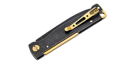 Couteau atlas Boker Plus stonewash noir et or