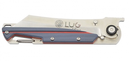 Couteau gris/rouge  LUG lame 85mm HIGO
