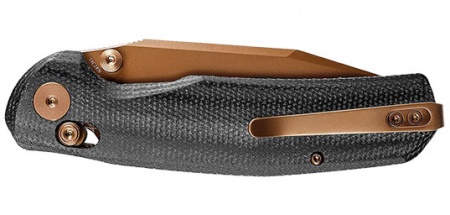 Couteau Honey badger BM lame 85 mm manche micarta clip r&eacute;versible