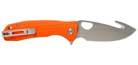 Couteau Honey Badger large hook orange 