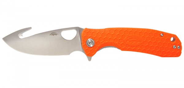 Couteau Honey Badger large hook orange 