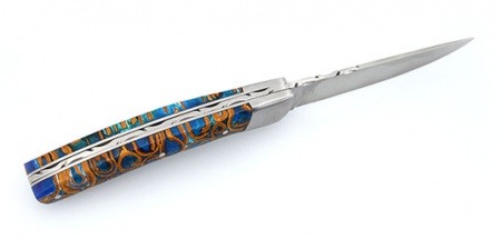 Couteau le Thiers Coutellerie Chevalerias manche r&eacute;sine et canelle 