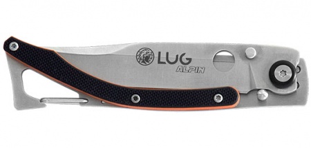 COUTEAU LUG ALPIN MANCHE G10 NOIR ORANGE