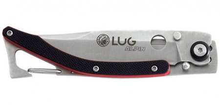 Couteau LUG manche noi/rouge lame 80 mm